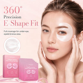 KOSEON close-up of E-shaped patch edges highlighting precise fit and coverage benefit