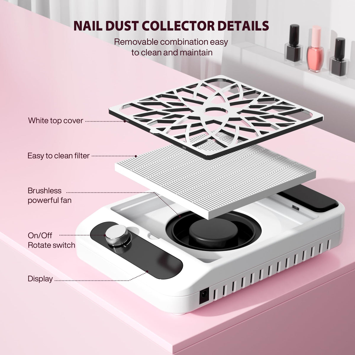 Kouzitop side ventilation ports visible, helps cooling and stable long-run performance
