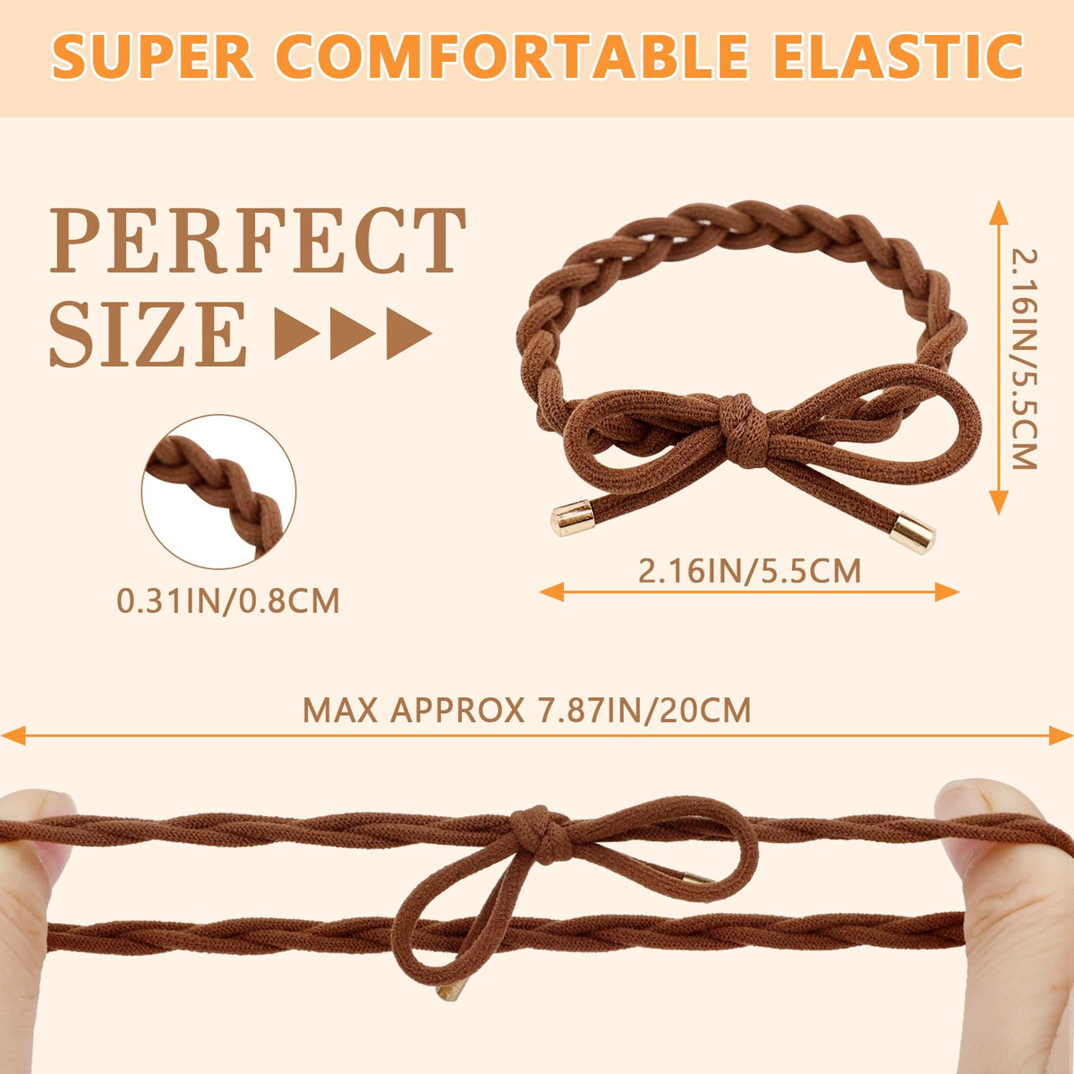 KOVOLITU bow detail emphasizing knot-free design that protects hair from damage