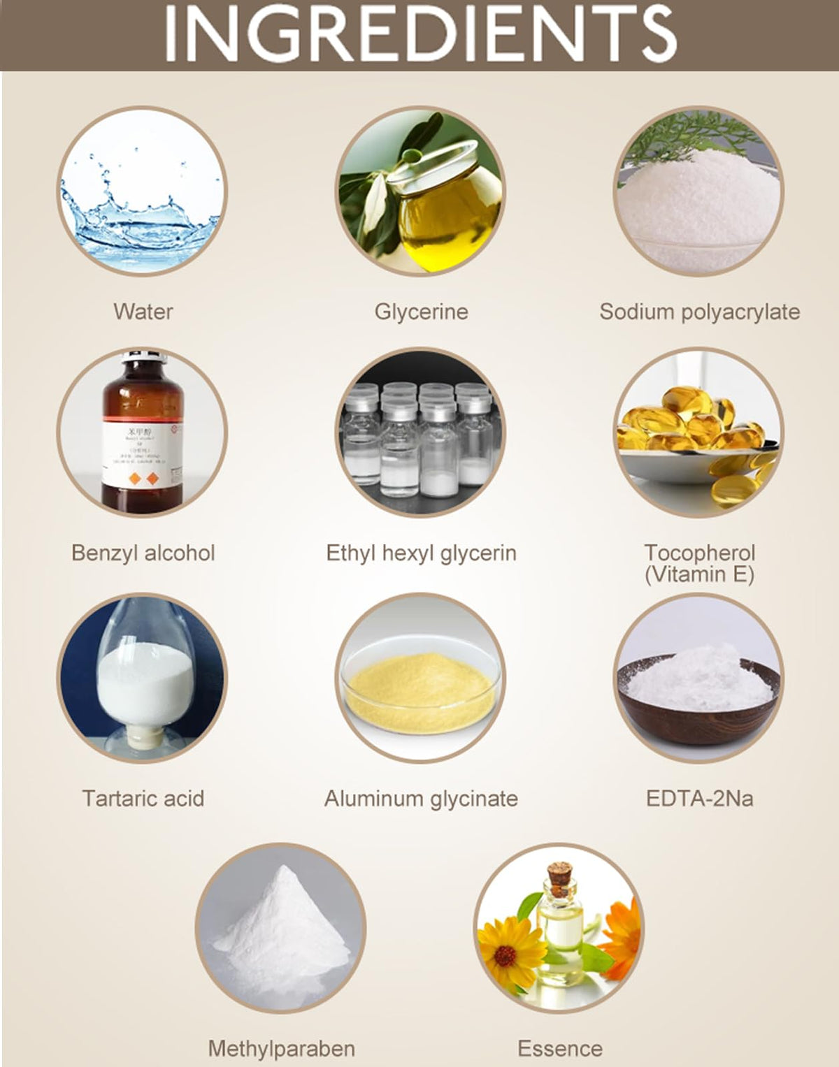 Koyzixm ingredient label showing glycerin and vitamin E for hydration benefit