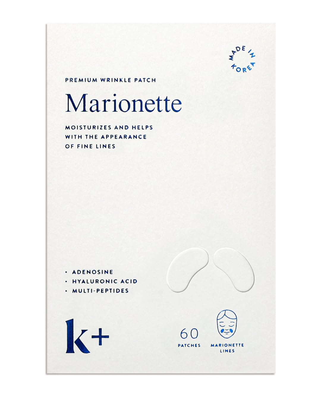 KPLUS front packaging showing patch count and benefits for easy selection