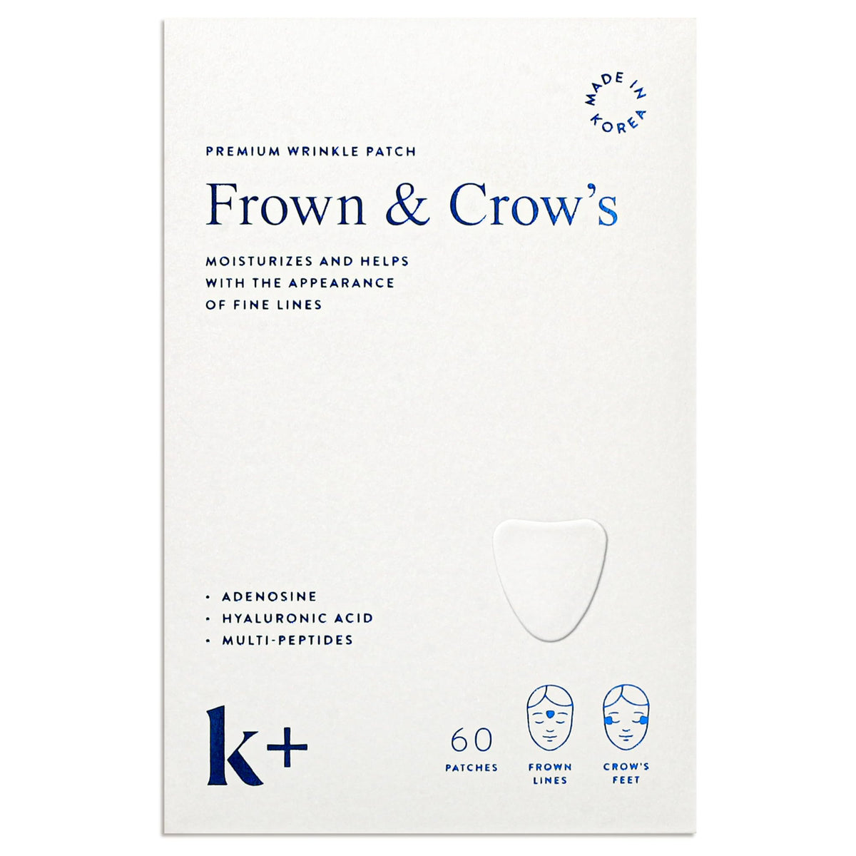 KPLUS front packaging showing 60-count patches and benefits