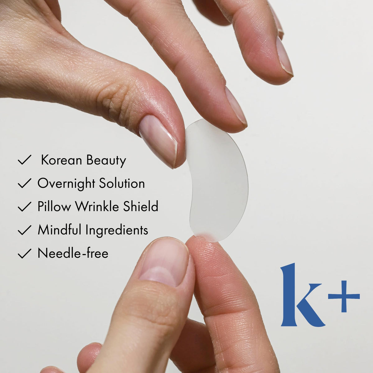 KPLUS patches applied to marionette area demonstrating targeted smoothing benefit