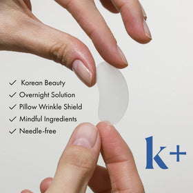 KPLUS patches applied to marionette area demonstrating targeted smoothing benefit