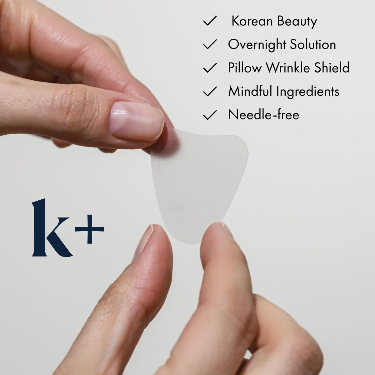 KPLUS patch applied to forehead demonstrating overnight protection