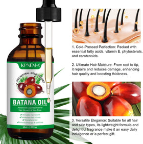 KPNEMA Batana Oil applied to hair ends for smoother shine