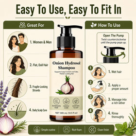 Kranla shampoo in shower on wet hair demonstrating simple routine