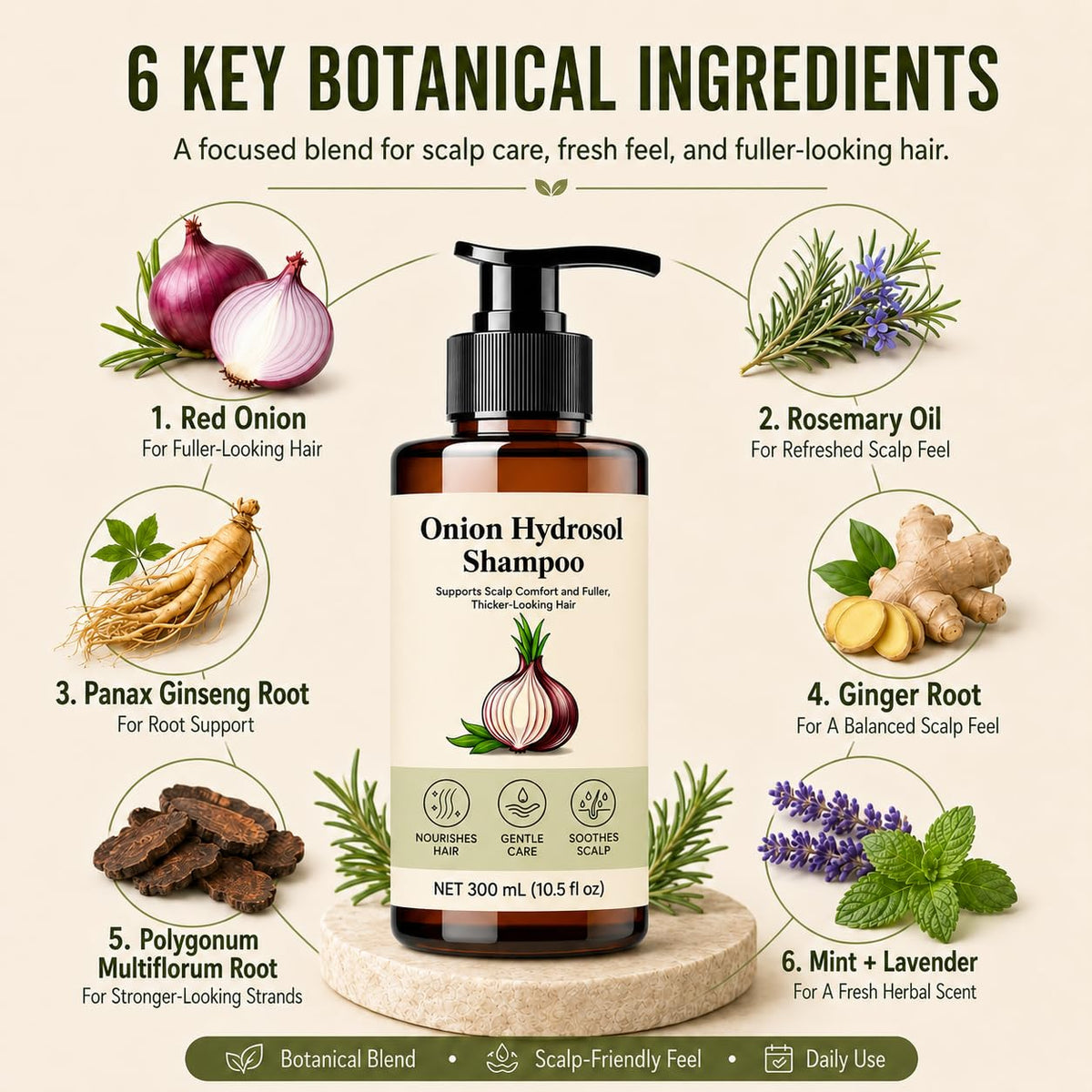 Kranla label with rosemary and biotin ingredients for transparency