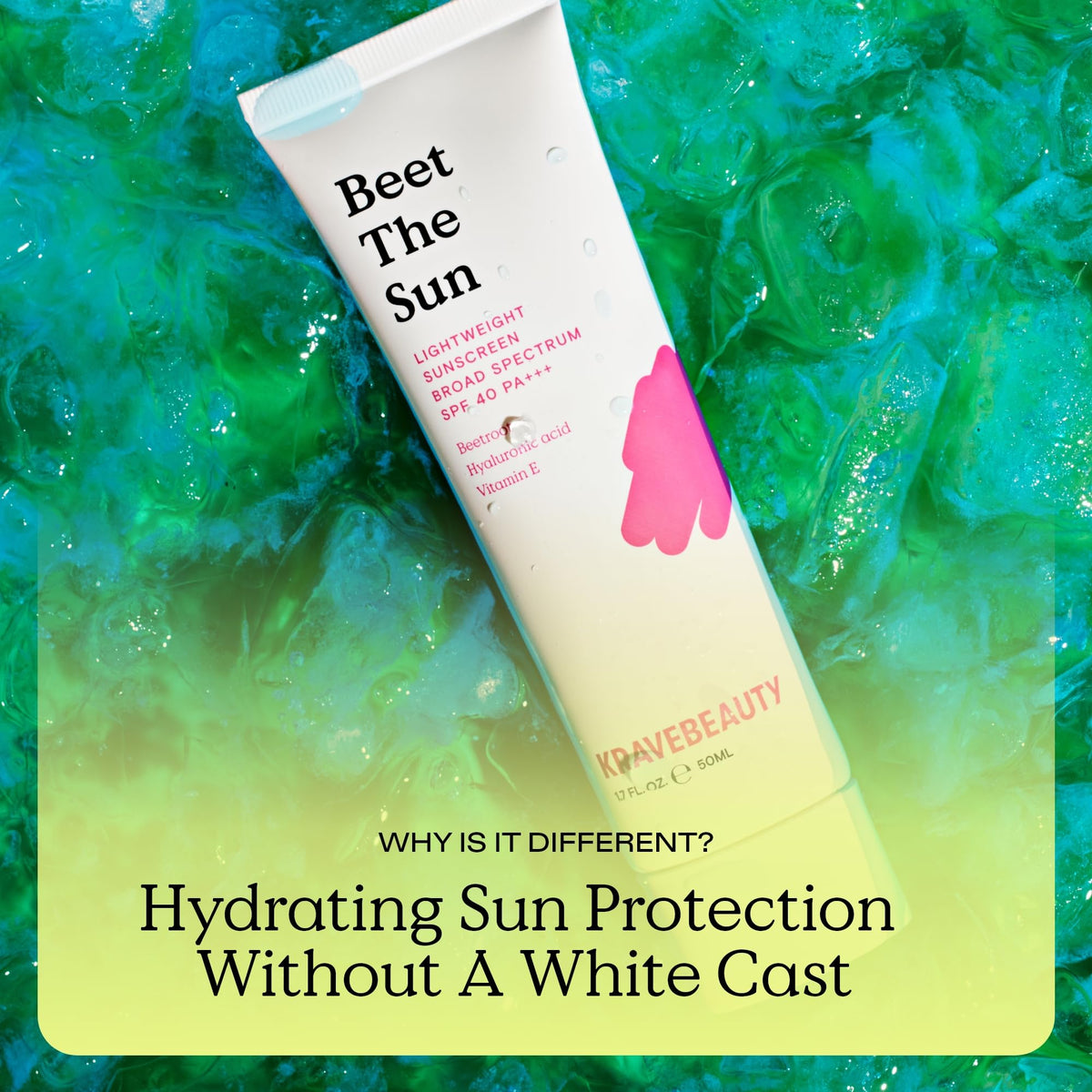 KraveBeauty application in hand demonstrating smooth, fast absorption