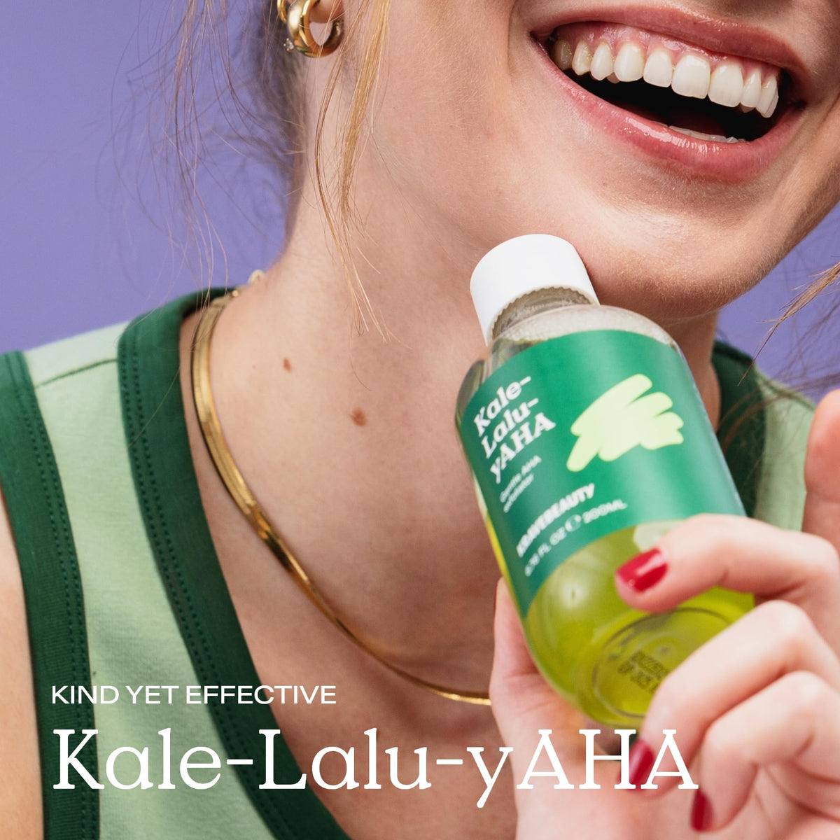 KraveBeauty label close-up highlighting ingredients and gentle formula benefits