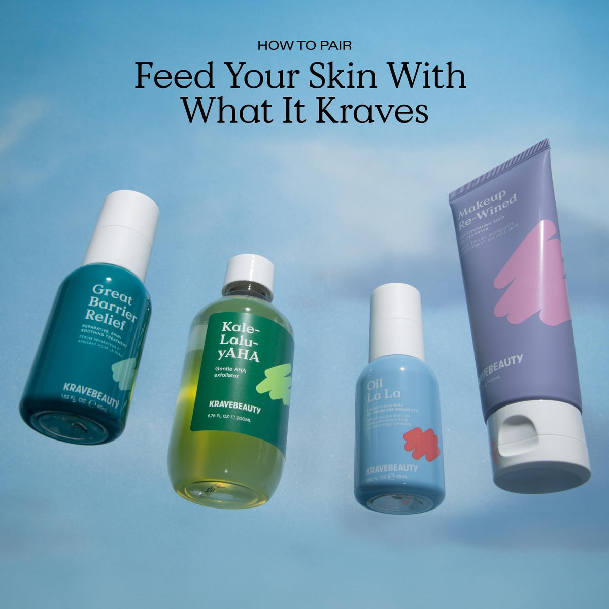 KraveBeauty packaging back with ingredient list and usage guidance visible