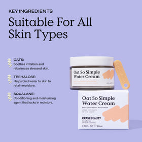 KraveBeauty label detail highlighting ingredient simplicity and calm formula