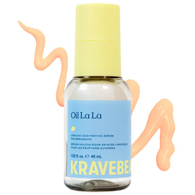 KraveBeauty Oil La La front packaging showing compact 45 mL bottle and brand