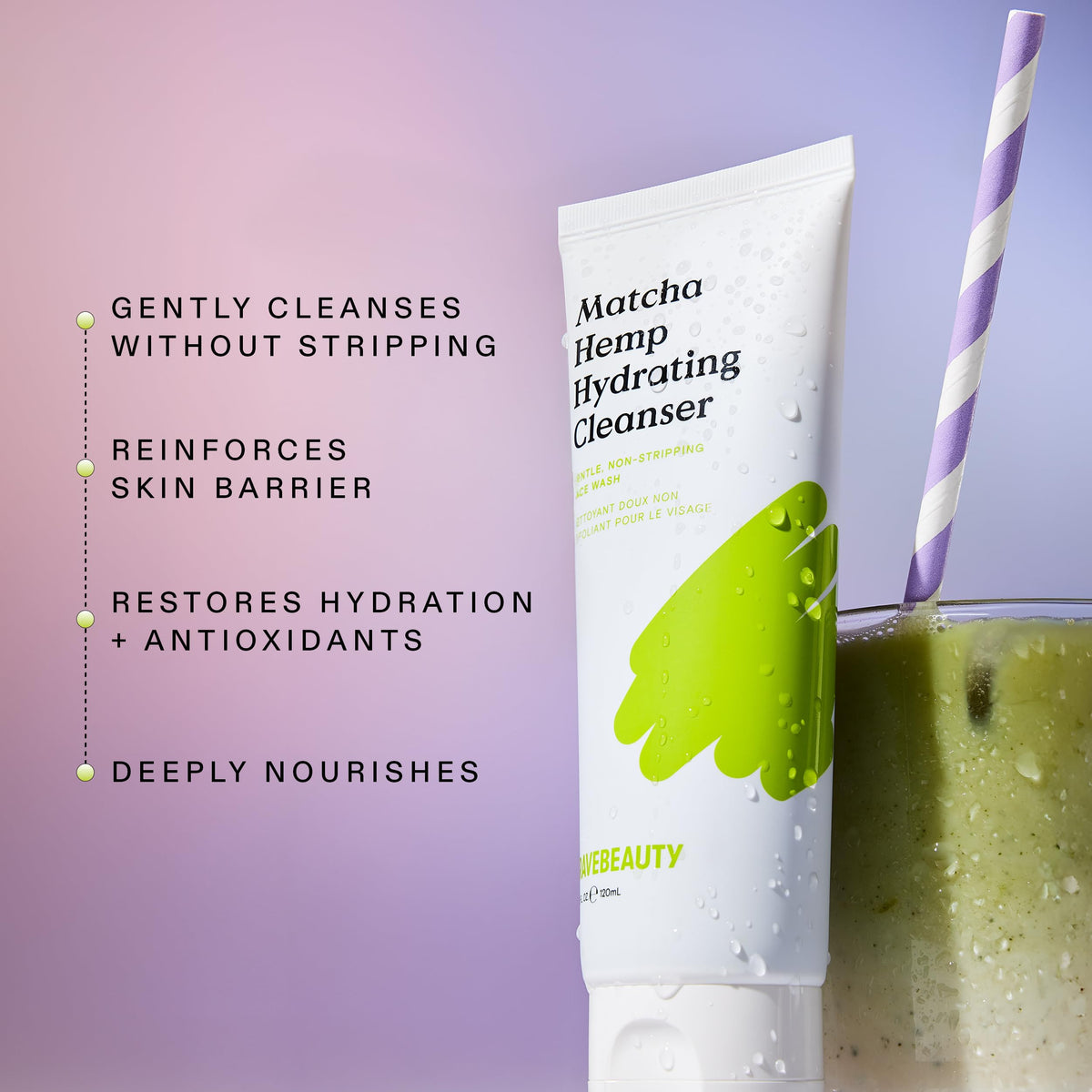 KraveBeauty pump and label detail highlighting ingredient clarity benefit
