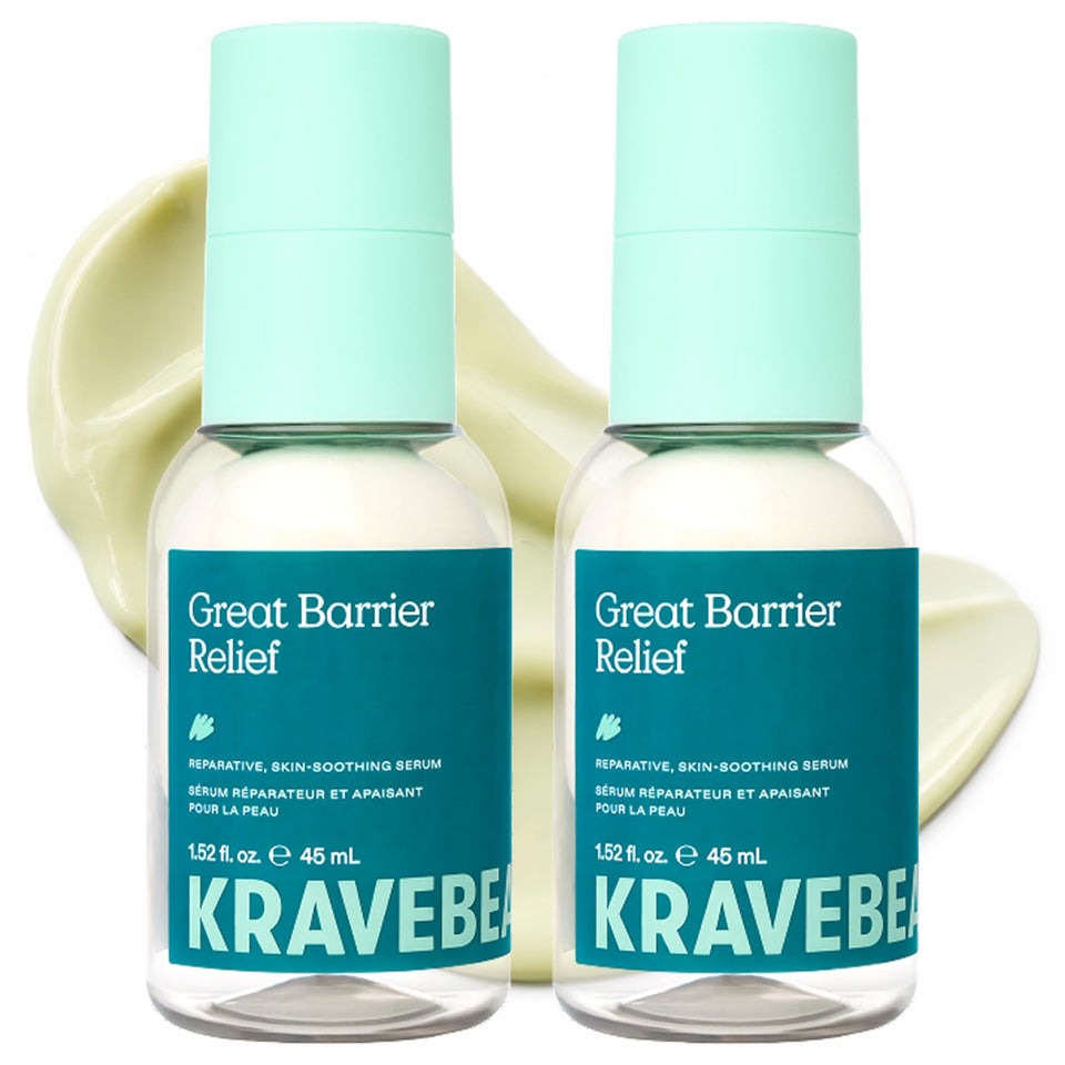 KraveBeauty front packaging showing 2-pack bottles, clear hydration benefit