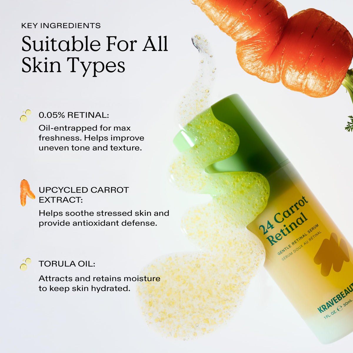 KraveBeauty product label close-up showing ingredient transparency and trust