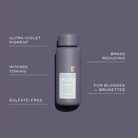 Kristin Ess bottle label detail highlighting sulfate-free and keratin-safe