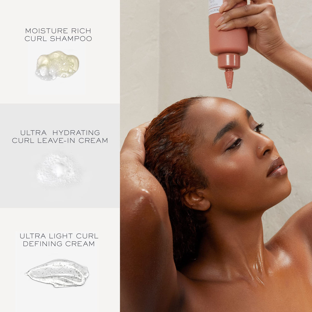 kristin ess curl cream texture swiped to show lightweight definition