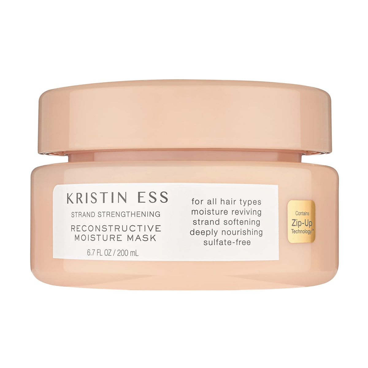 Kristin Ess front jar showing product branding and benefits