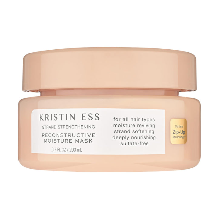 Kristin Ess front jar showing product branding and benefits