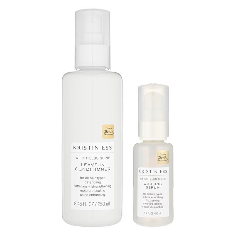 Kristin Ess front packaging bundle showing both bottles and benefits