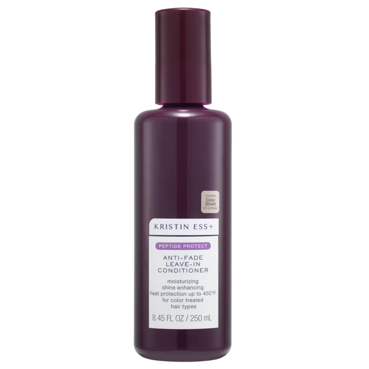 Kristin Ess bottle front view showing clear branding and product benefit