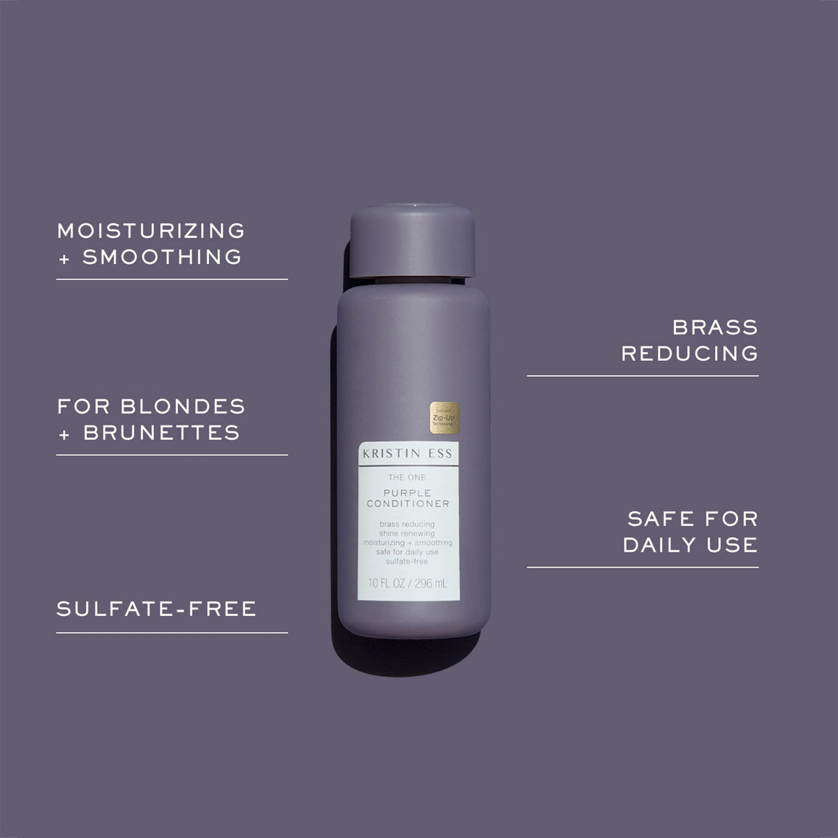 Kristin Ess hand applying shampoo to wet hair for easy use