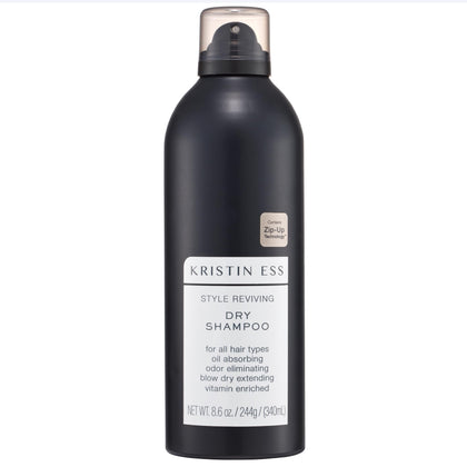 Kristin Ess front packaging showing jumbo spray bottle and benefits