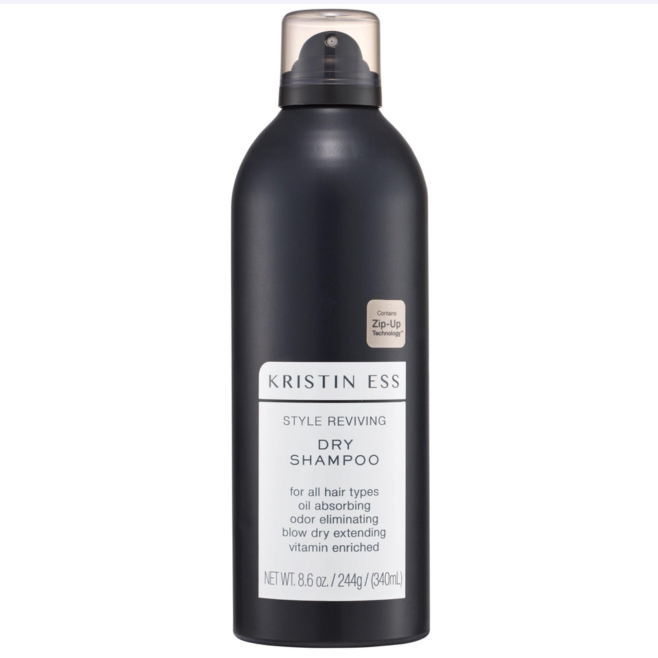 Kristin Ess front packaging showing jumbo spray bottle and benefits