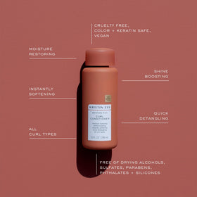 Kristin Ess leave-in cream in palm illustrating lightweight hydration and control