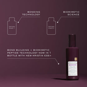 Kristin Ess bottle on bathroom shelf styled with towels conveying everyday luxury