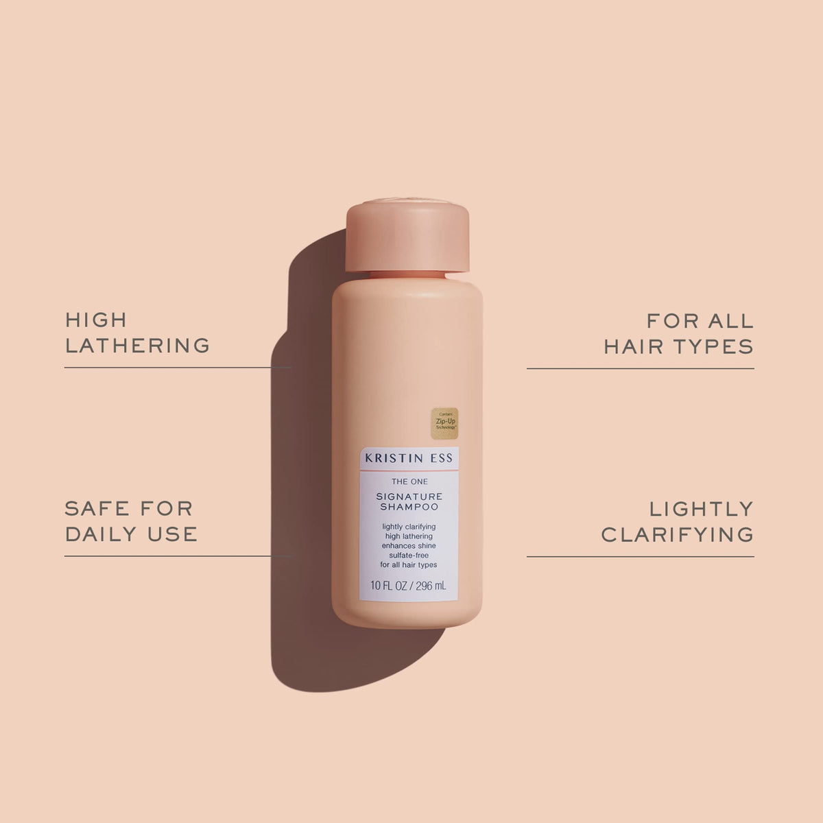 Kristin Ess conditioner cream texture showing hydration and detangling power