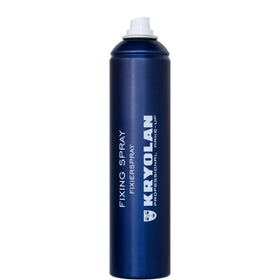 Kryolan spray mist close-up demonstrating fine even coverage and long-wear benefit