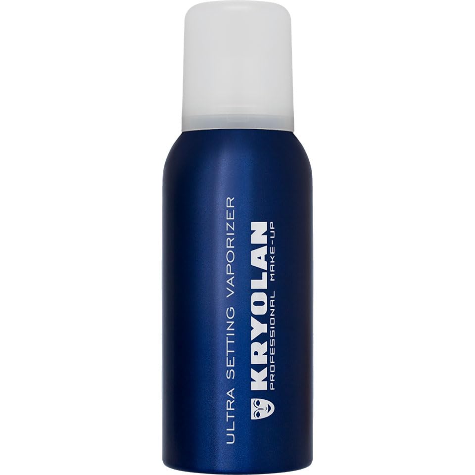 Kryolan Ultra Setting Vaporizer front bottle shot showing label and matte finish benefit