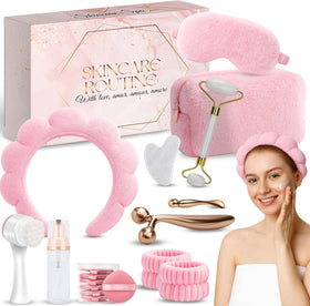 KS LUX full kit front view shows organized pink skincare tools for tidy routines