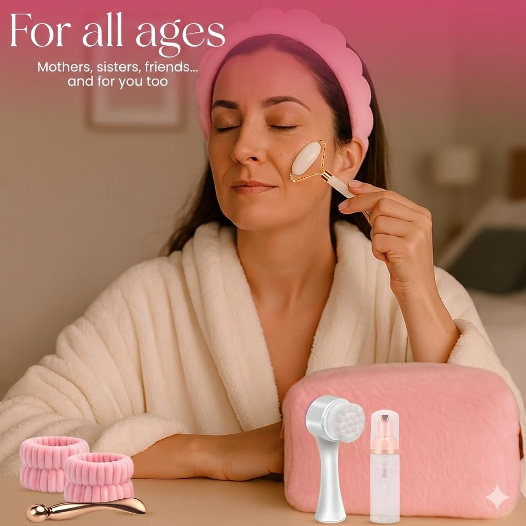 KS LUX lifestyle teen using kit illustrating relaxed self-care and portability