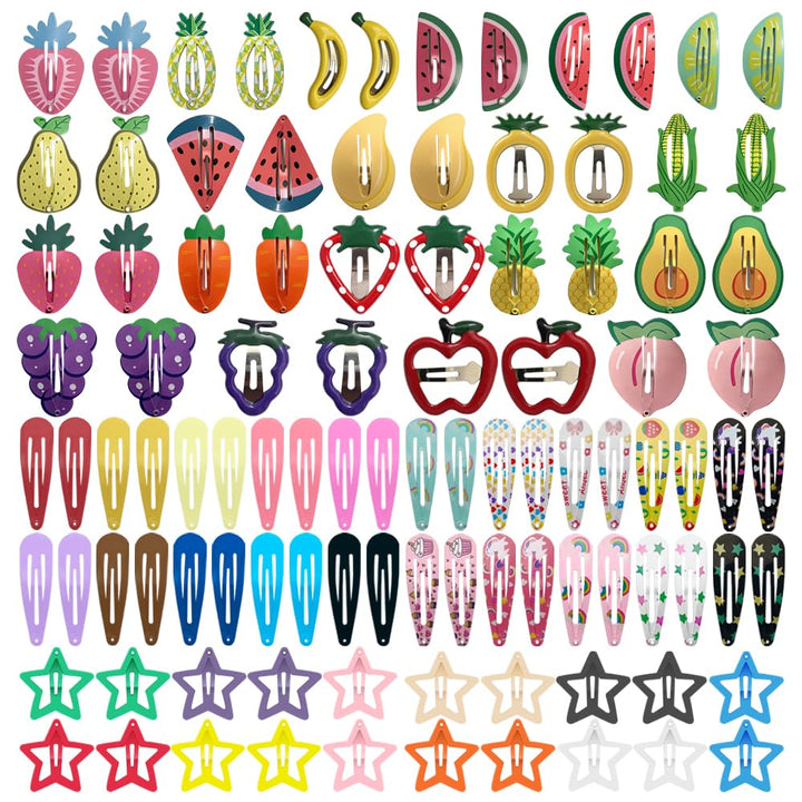 KUBOM front packaging showing 100 colorful clips, great for party packs