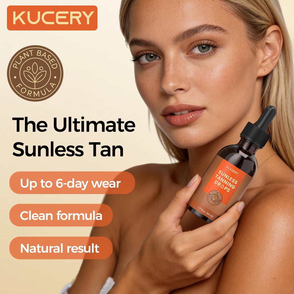 KUCERY dropper releasing serum highlighting lightweight texture and blendability benefit