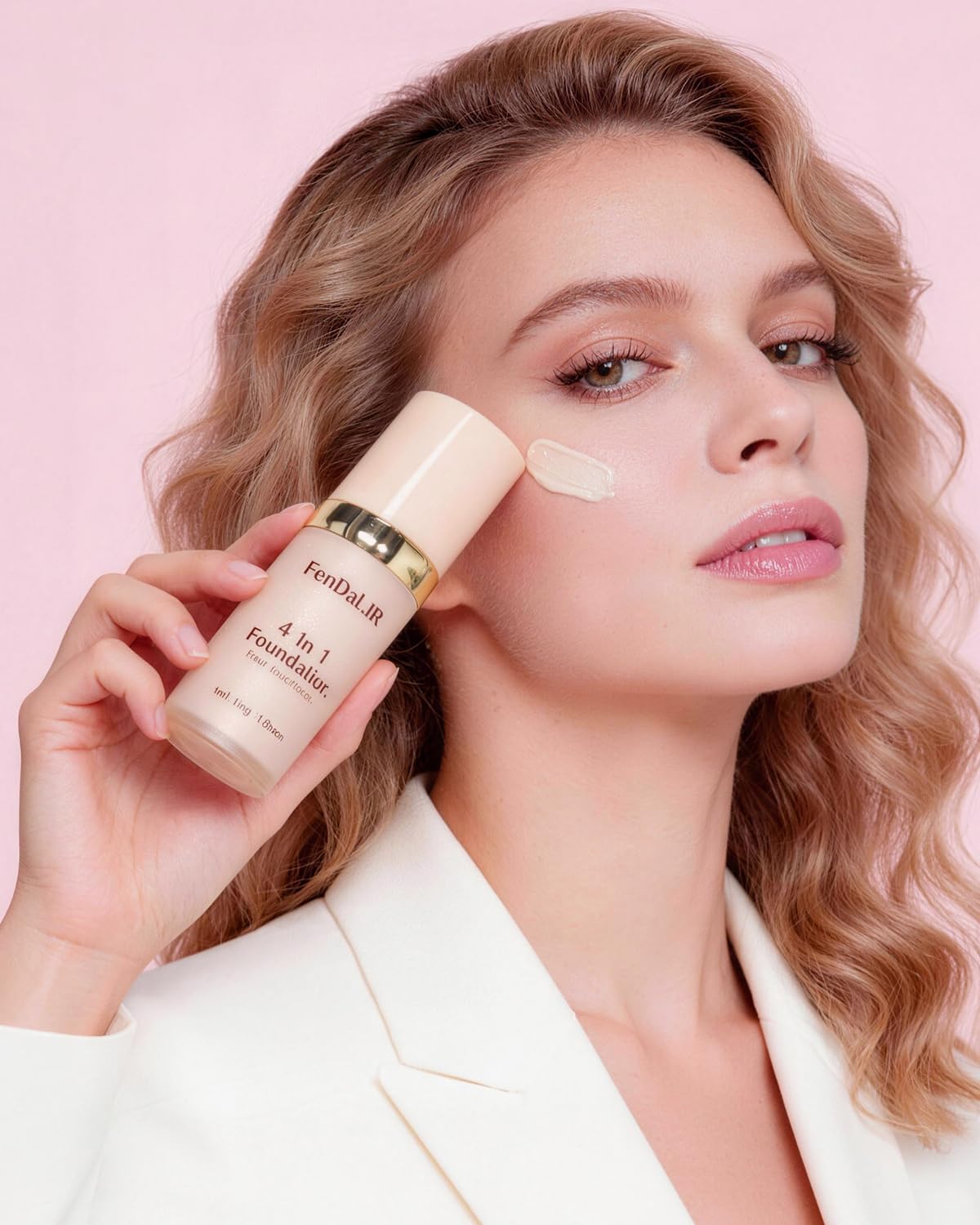KUERTEBUY single drop on fair skin showing adaptive color change benefit