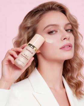 KUERTEBUY single drop on fair skin showing adaptive color change benefit