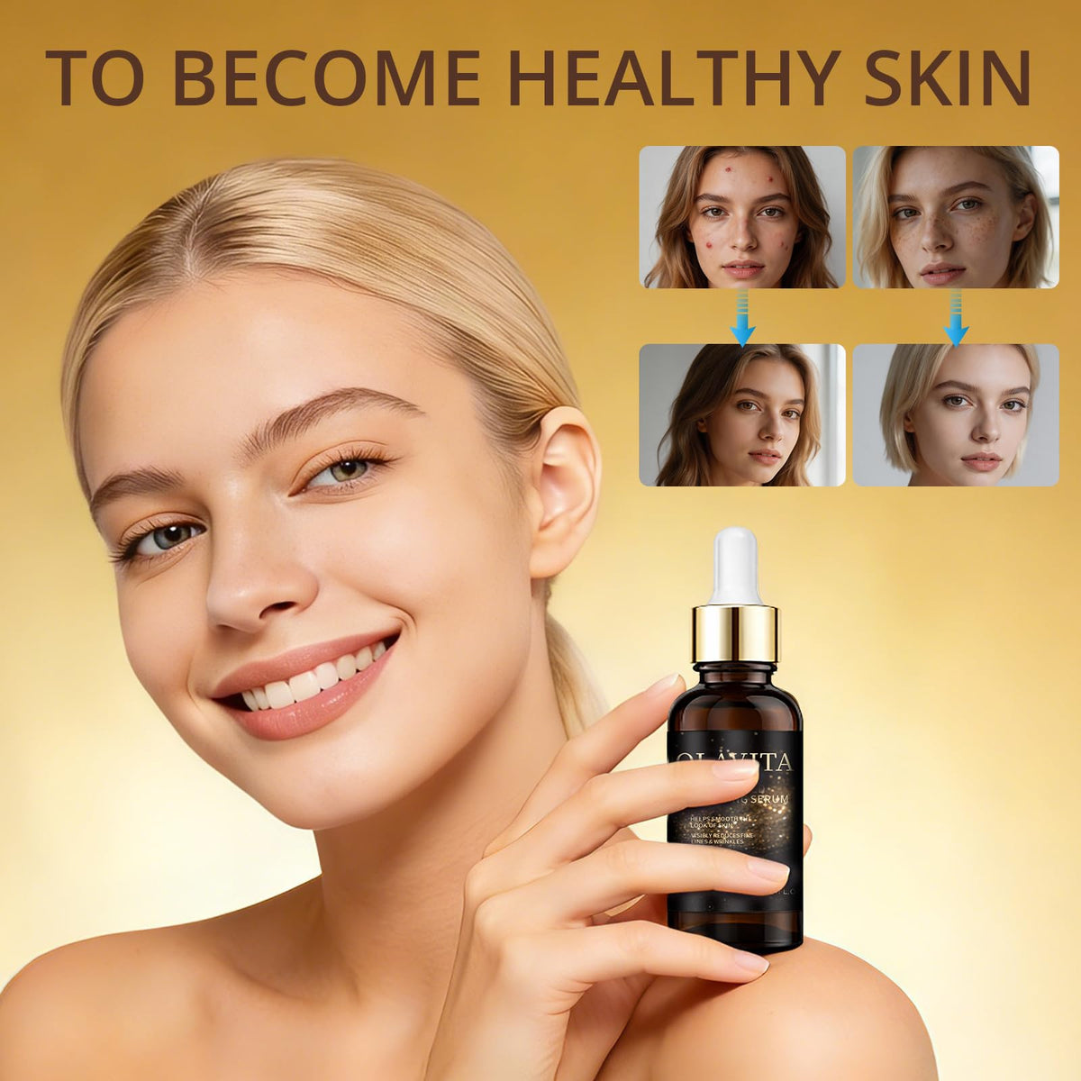KUKSY Olavita label detail with ingredient list visible, emphasizes vitamin and collagen blend