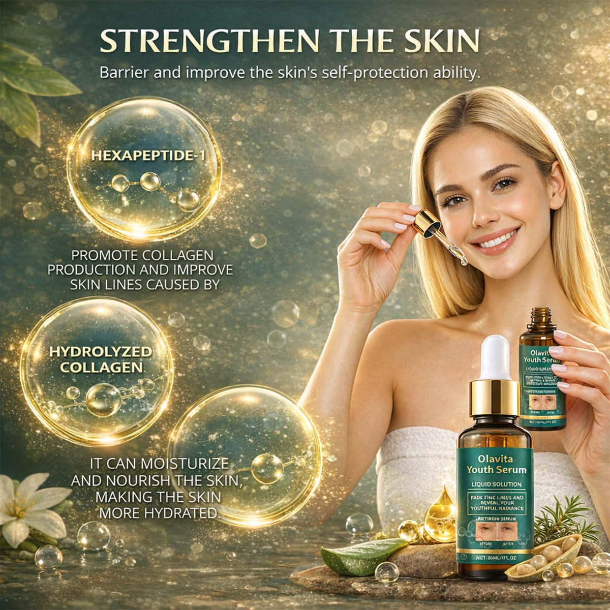 KUKSY Olavita texture closeup highlighting lightweight serum that absorbs quickly