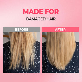 KUNDAL before and after comparison reducing frizz and increasing shine