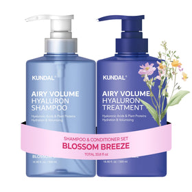 KUNDAL front packaging showing the blossom breeze duo and volume benefit