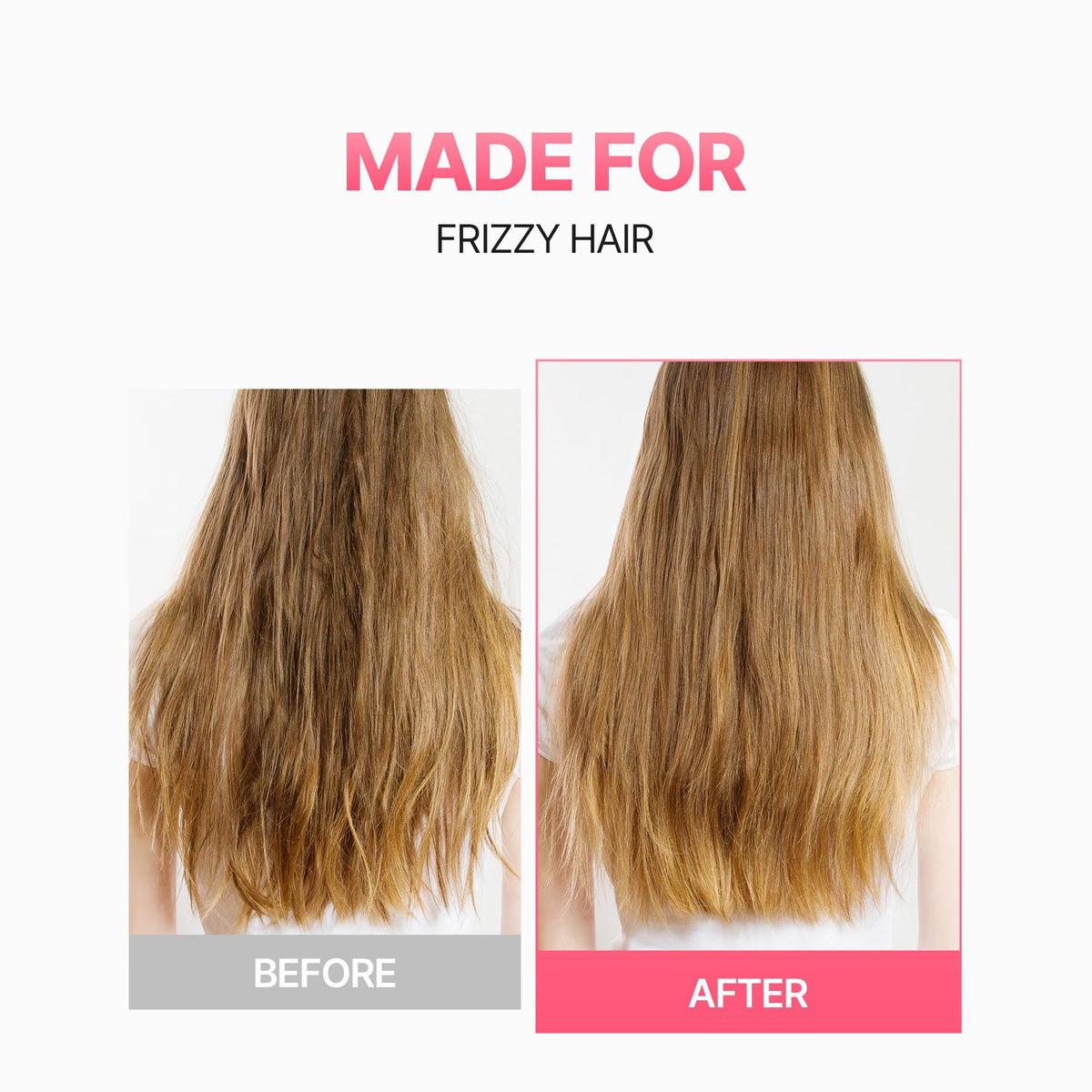 KUNDAL conditioner rinsing smooth strands to demonstrate frizz control