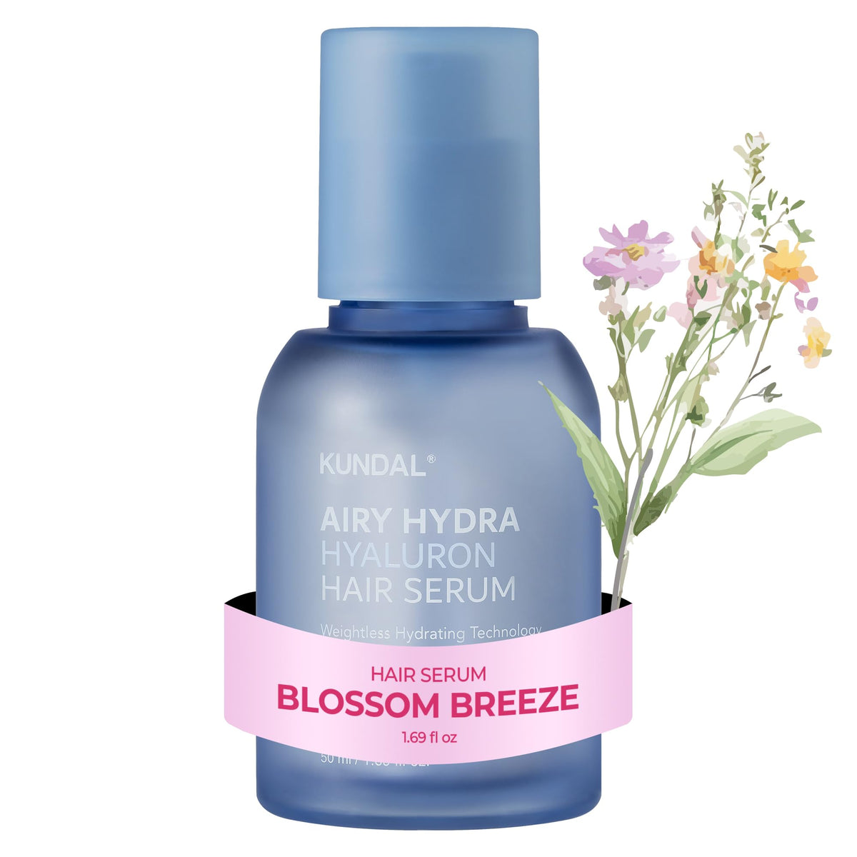 KUNDAL front bottle packaging showing clean Blossom Breeze branding and travel size benefit