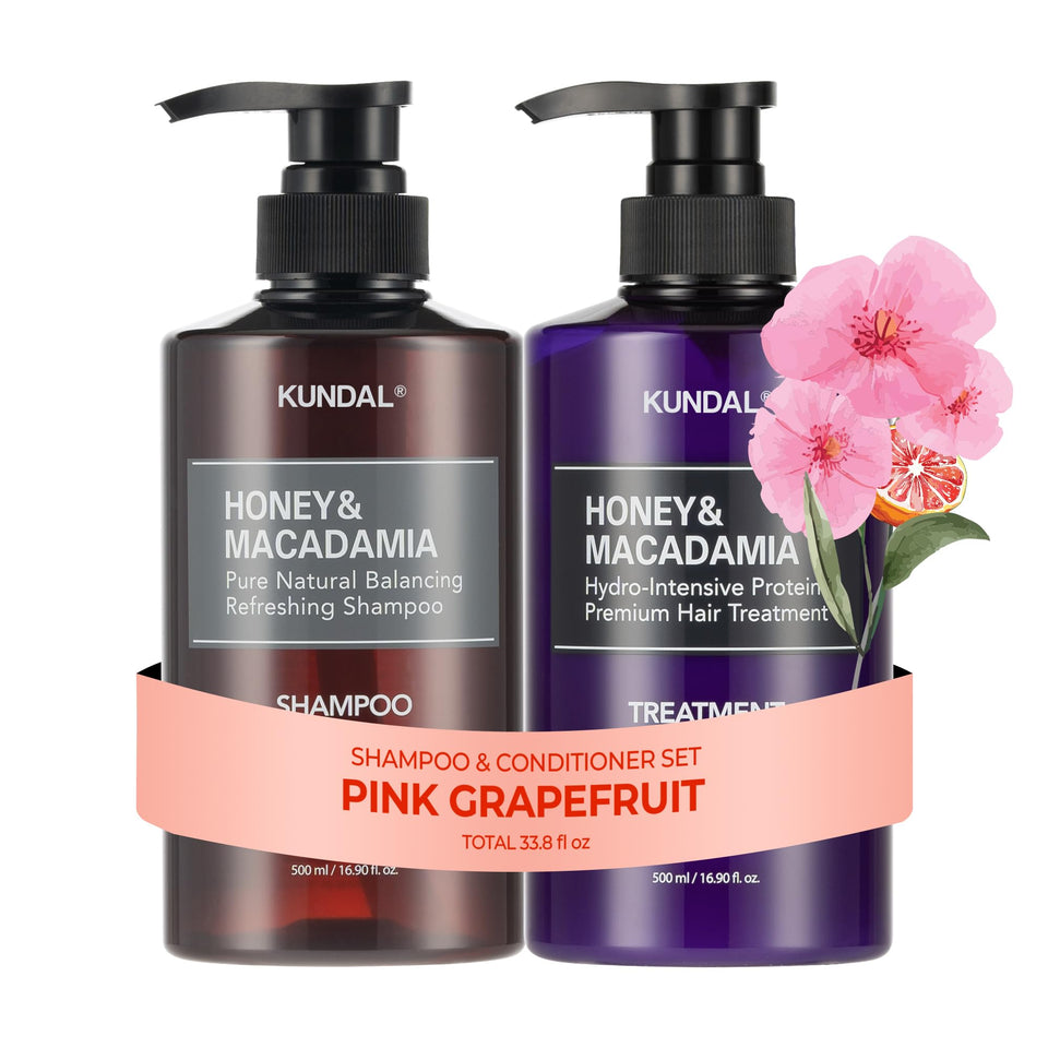 KUNDAL front packaging showing pink grapefruit duo and salon-quality benefit