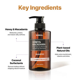 KUNDAL shampoo and conditioner being used in-shower for moisturized hair