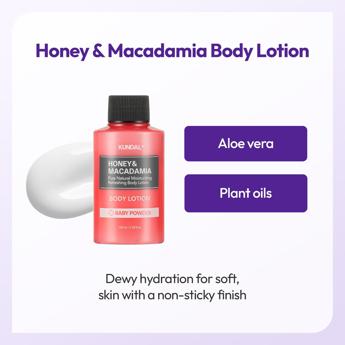 KUNDAL honey macadamia argan oil ingredients display for natural nourishment benefit