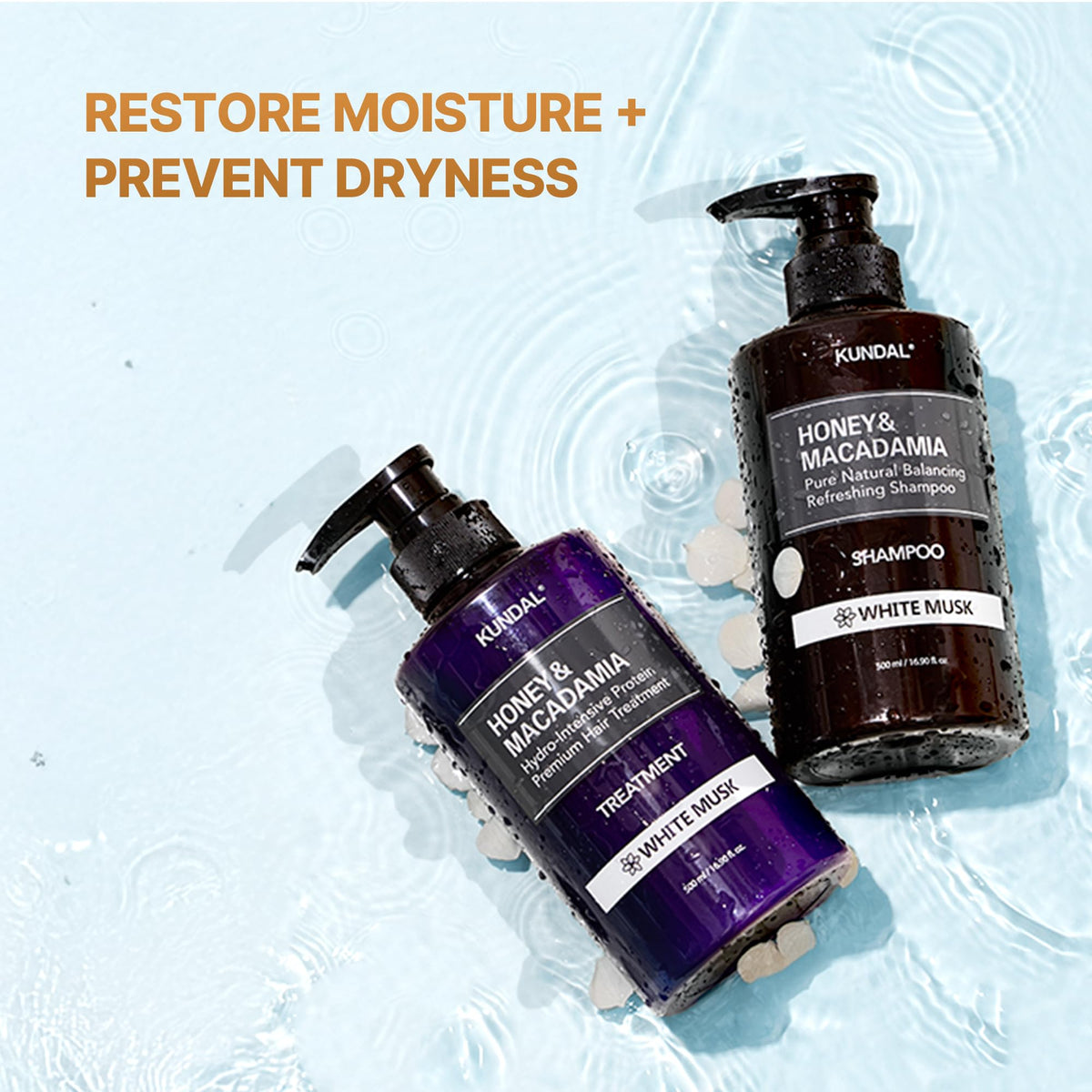 KUNDAL gift set styled in bathroom giving a luxe holiday gifting impression